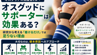 オスグッドに膝サポーターは効果ある？｜研究から考える「着けるだけ」では足りない理由