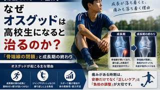 【帯広のスポーツ整体】なぜオスグッドは高校生になると治るのか?「骨端線の閉鎖」と成長期の終わり